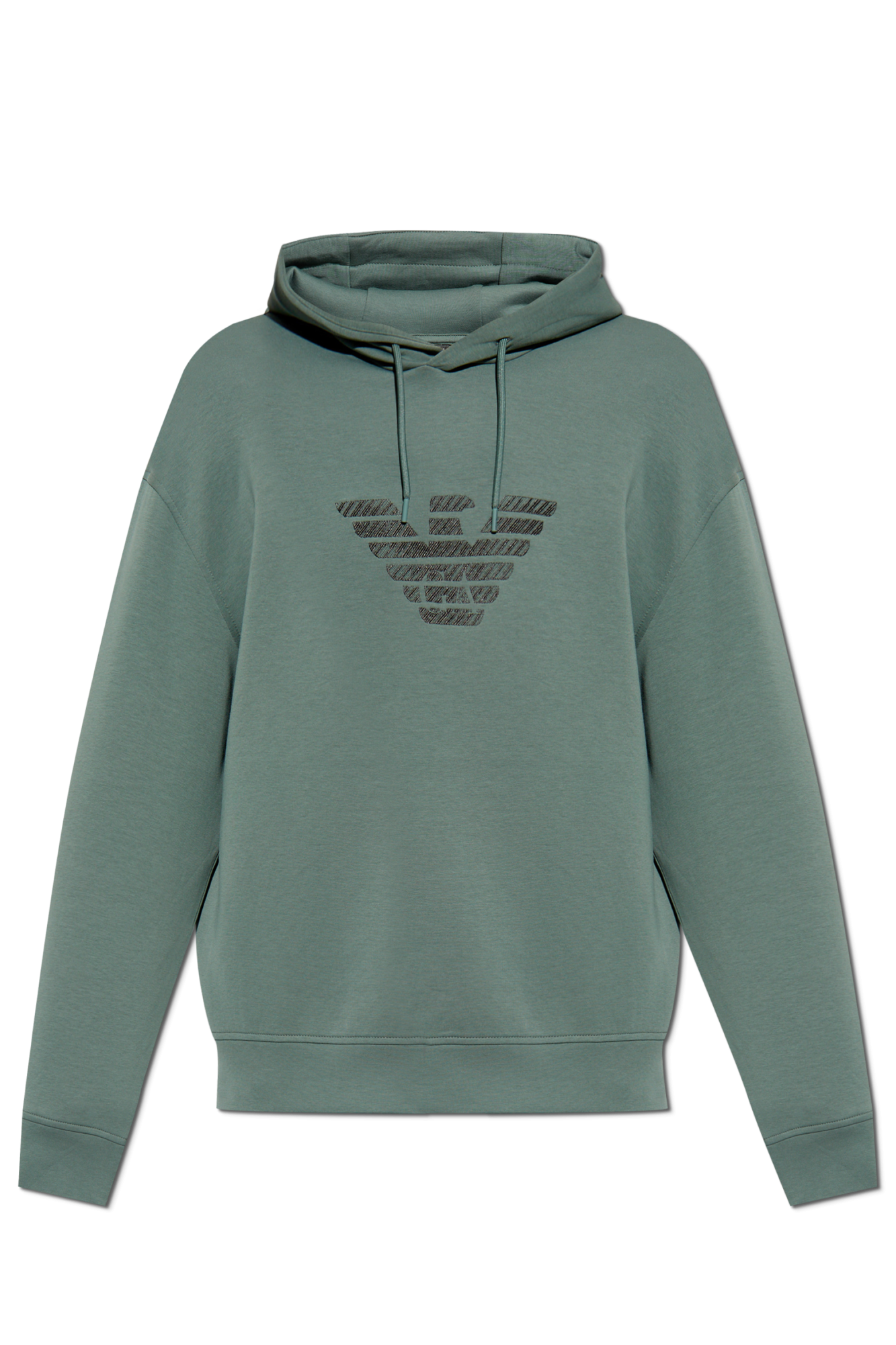 パーカー・フーディ EMPORIO ARMANI SS25 SWEATSHIRT (EM001396 AF10013 M8134) Double-jersey full-zip sweatshirt with embossed logo